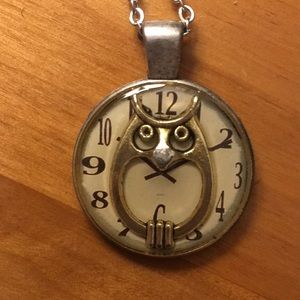 Silver Owl necklace hand crafted